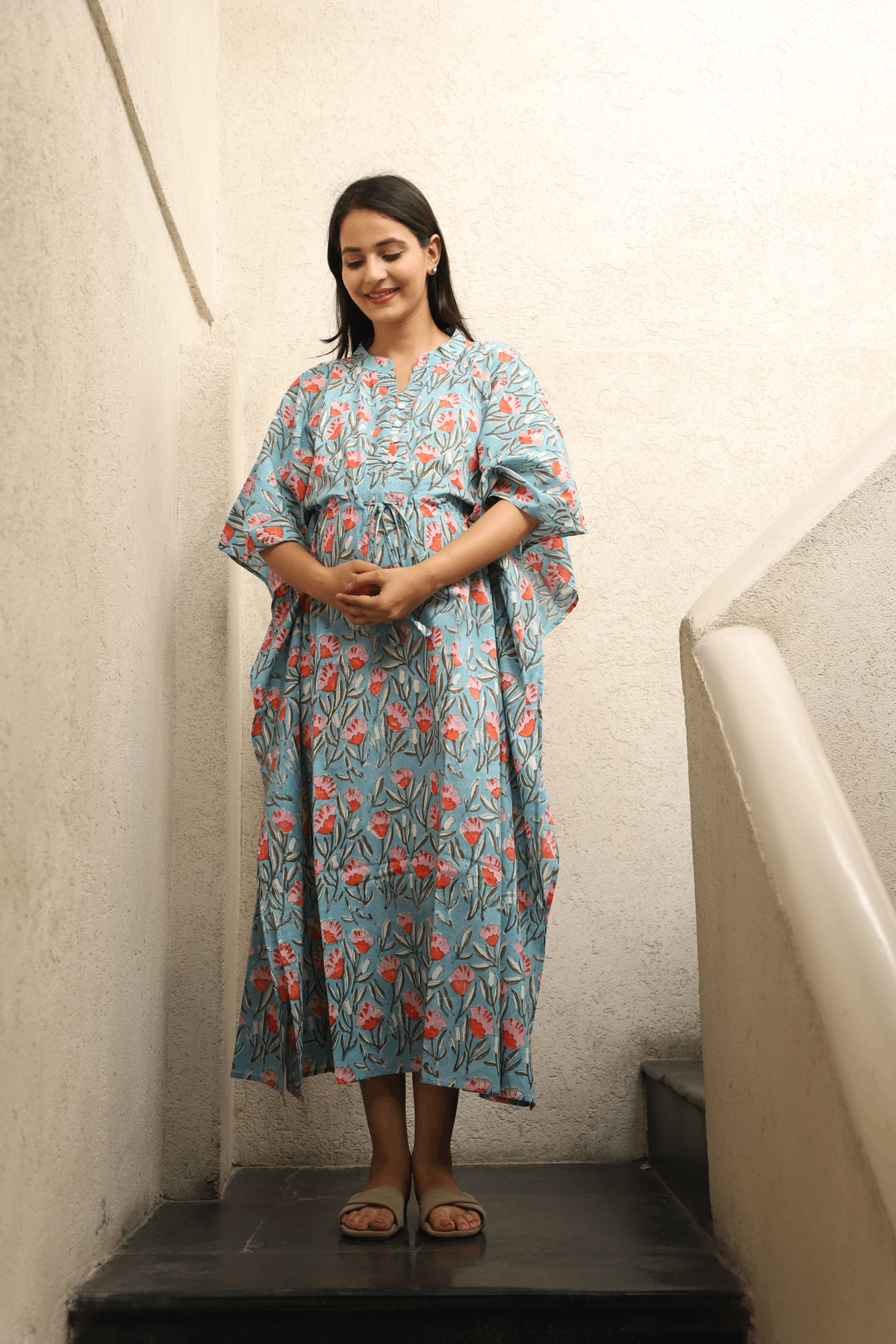Bluebell Bloom Maternity Kaftan