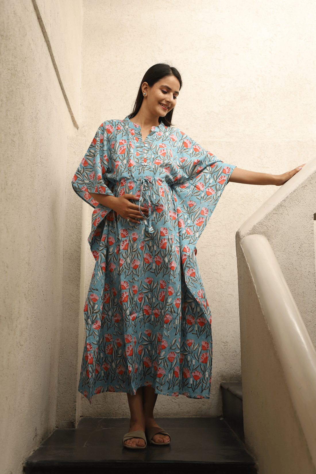 Bluebell Bloom Maternity Kaftan