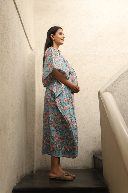 Bluebell Bloom Maternity Kaftan