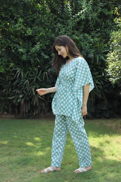 Dramatic Ikat  Kaftan Jammies