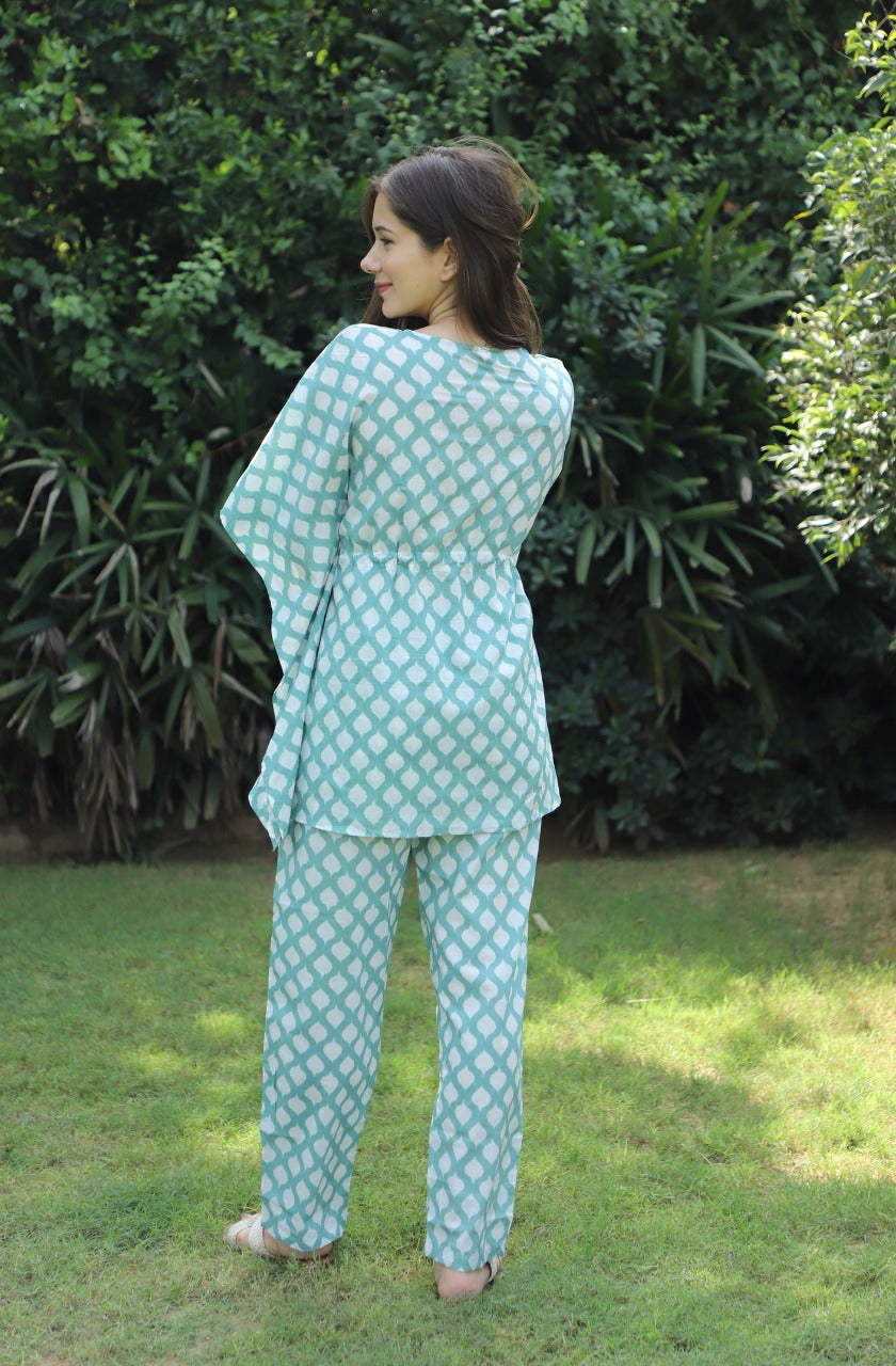 Dramatic Ikat  Kaftan Jammies